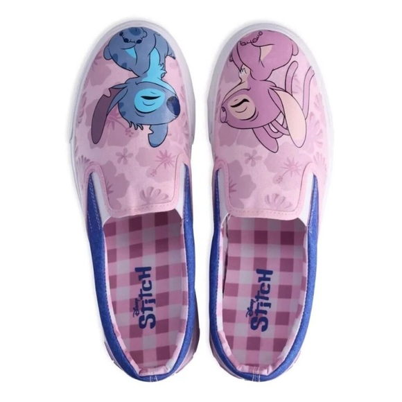 Disney Stitch Low Top Slip-on Sneaker Boat Shoes NEW Women’s Sz 11 Pink Purple - Picture 2 of 14